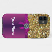 Goldbling u. -MAGENTA Case-Mate iPhone Hülle (Rückseite (Horizontal))