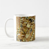 Goldbling u. schwarzes Strudelmuster Kaffeetasse (Links)