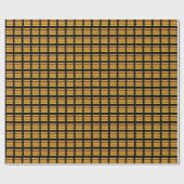 Goldblock auf schwarzem Papier Geschenkpapier (Flach)