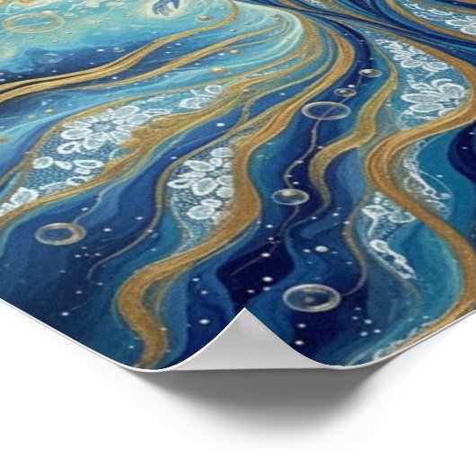 GoldBlueMysticAngel Poster (Ecke)