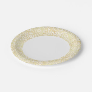 Goldblume-Blätter Pappteller