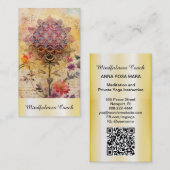 *~* Goldblume des Lebens QR AP92 Reiki Sacred Visitenkarte (Vorne/Hinten)