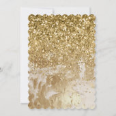 Goldblume Einhorn Sparkle Einladung (Rückseite)