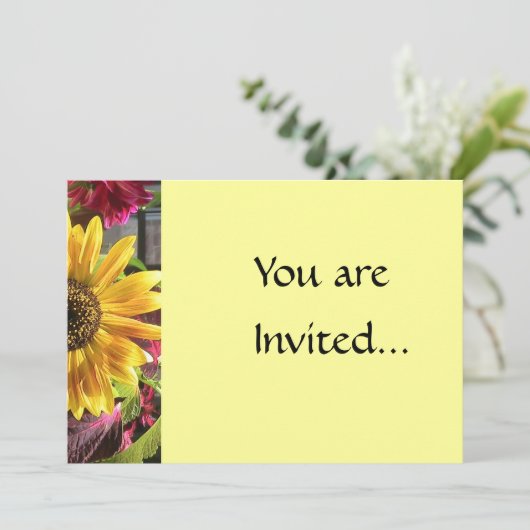 Goldblume Einladung (Stehend Vorderseite)
