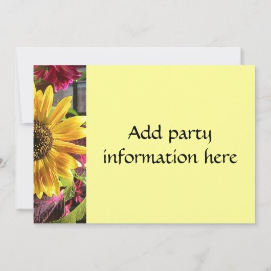 Goldblume Einladung (Rückseite)