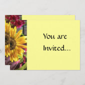Goldblume Einladung (Vorne/Hinten)