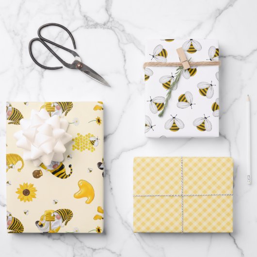 Goldblume Geschenkpapier Set (Vorderseite)