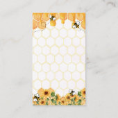 Goldblume Honeycomb Honeybee Babydusche Begleitkarte (Rückseite)