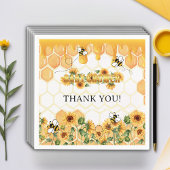 Goldblume Honeycomb Honeybee Babydusche Serviette