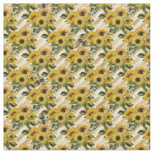 Goldblume Honigwabenmuster Stoff