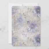 Goldblume Lila Einladung (Rückseite)