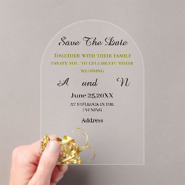 GoldBlume Save the Date Acryleinladungen