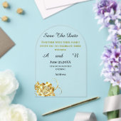 GoldBlume Save the Date Acryleinladungen (Insitu (Hochzeit))