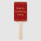 Goldblumen Foto Paar Chinesische Hochzeit Doppel x Fächer (Rückseite)