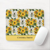 Goldblumen Honeycomb und Königliche Biene mit Name Mousepad (Mit Mouse)