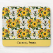 Goldblumen Honeycomb und Königliche Biene mit Name Mousepad (Vorne)