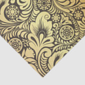 GoldBlumen-Muster-Entwurf Seidenpapier (Ausschnitt)