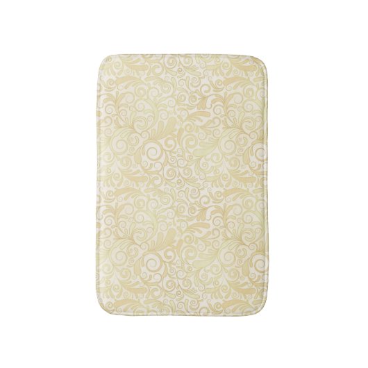 GoldblumenBlättermuster Badematte (Vorderseite Vertikal)