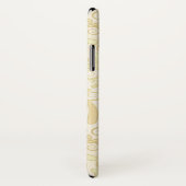 GoldblumenBlättermuster Case-Mate iPhone Hülle (Hinten/Rechts)