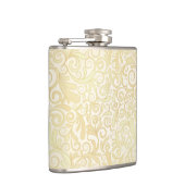 GoldblumenBlättermuster Flachmann (Rechts)