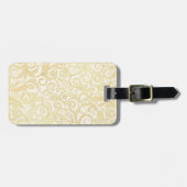 GoldblumenBlättermuster Gepäckanhänger (Vorderseite horizontal)
