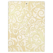 GoldblumenBlättermuster Klemmbrett (Rückseite)