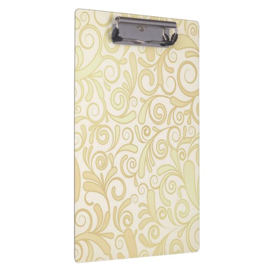 GoldblumenBlättermuster Klemmbrett (Rechts)
