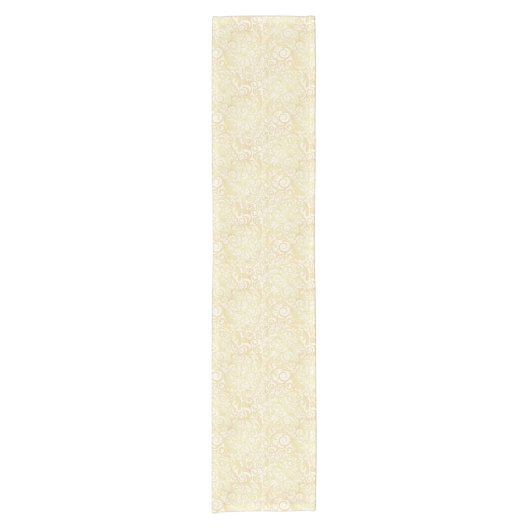 GoldblumenBlättermuster Kurzer Tischläufer (Vorderseite)