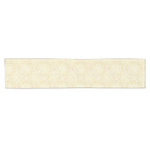 GoldblumenBlättermuster Kurzer Tischläufer (Horizontal)