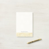 GoldblumenBlättermuster Post-it Klebezettel (Auf Schreibtisch)