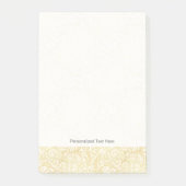 GoldblumenBlättermuster Post-it Klebezettel (Vorderseite)