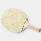 GoldblumenBlättermuster Tischtennis Schläger (Seitenansicht)