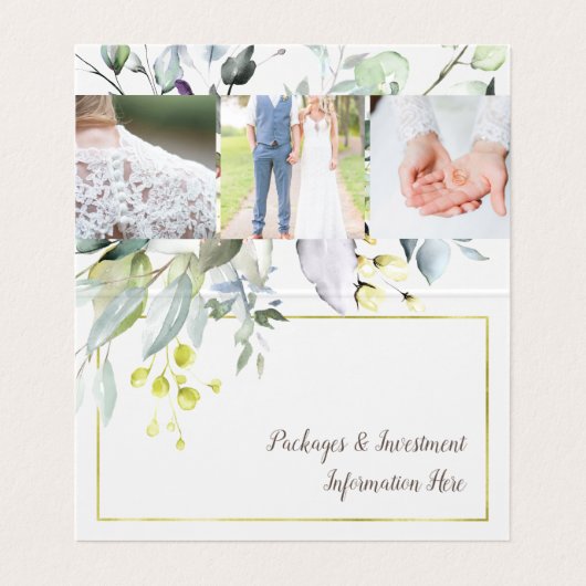 GoldblumenBoho | gefaltete Visitenkarte Visitenkarten (Innenseite Aufgefaltet)