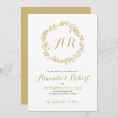 Goldblumenkranz Save The Date (Vorne/Hinten)