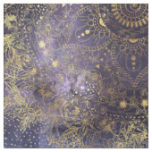 GoldblumenMandala- und -Confettibild Stoff (Nahaufnahme)