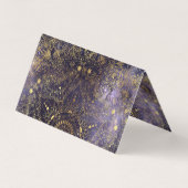 GoldblumenMandala- und -Confettibild Visitenkarten (Rückseite)