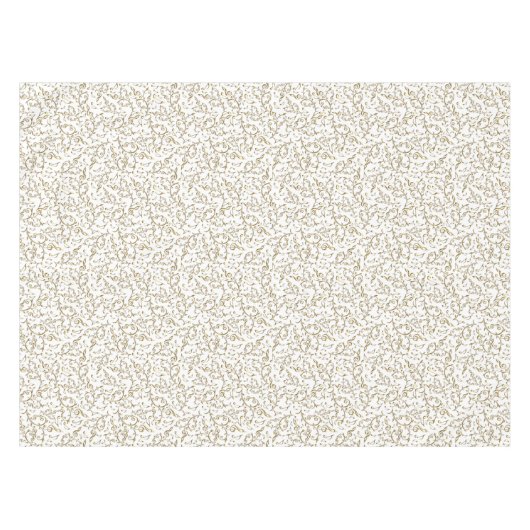 Goldblumenmusik-Muster auf Weiß oder irgendeiner Tischdecke (Vorderseite (Horizontal))