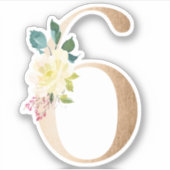 Goldblumennummern Aufkleber (Vorderseite)