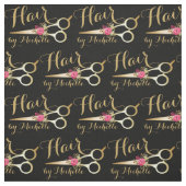 Goldblumenschere Friseursalon Stoff (Muster)