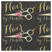 Goldblumenschere Friseursalon Stoff (Nahaufnahme)