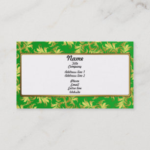 GoldBlumenverzierung Visitenkarte