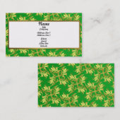 GoldBlumenverzierung Visitenkarte (Vorne/Hinten)