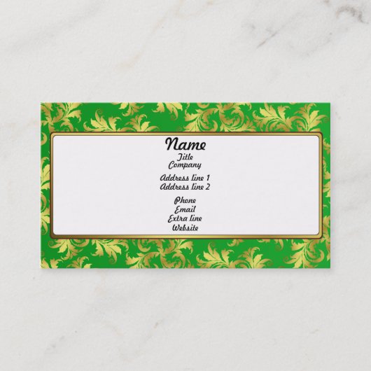 GoldBlumenverzierung Visitenkarte (Vorderseite)