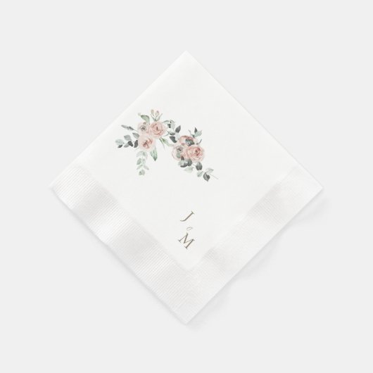 Goldblush-Blues-Hochzeit Serviette (Ecke)