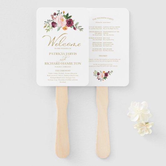 Goldblush Burgund Blumenzwiebelprogramm Fächer (Vorne und Hinten)