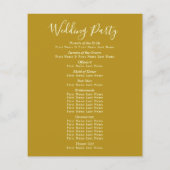 Goldblush-Hochzeitsprogramm (Rückseite)