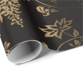 Goldblüten Geschenkpapier (Rolleneckpunkt)