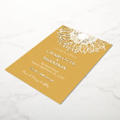 Goldblütenhochzeit Folieneinladung (Gedreht)