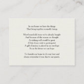 Goldblütler Wild in Elfenbein Begleitkarte (Rückseite)