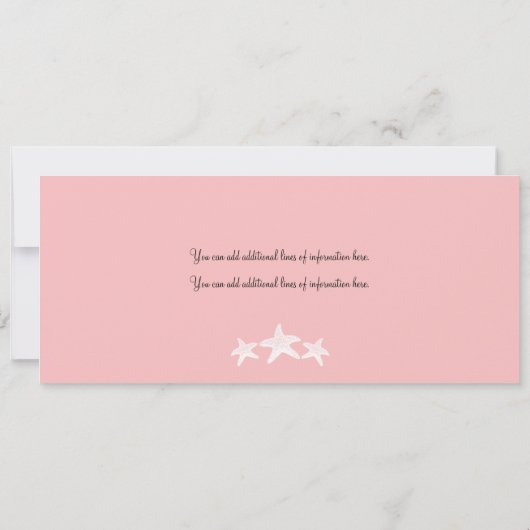 GoldBoarding-Durchlauf-Hochzeit Mexikos rosa Einladung (Rückseite)